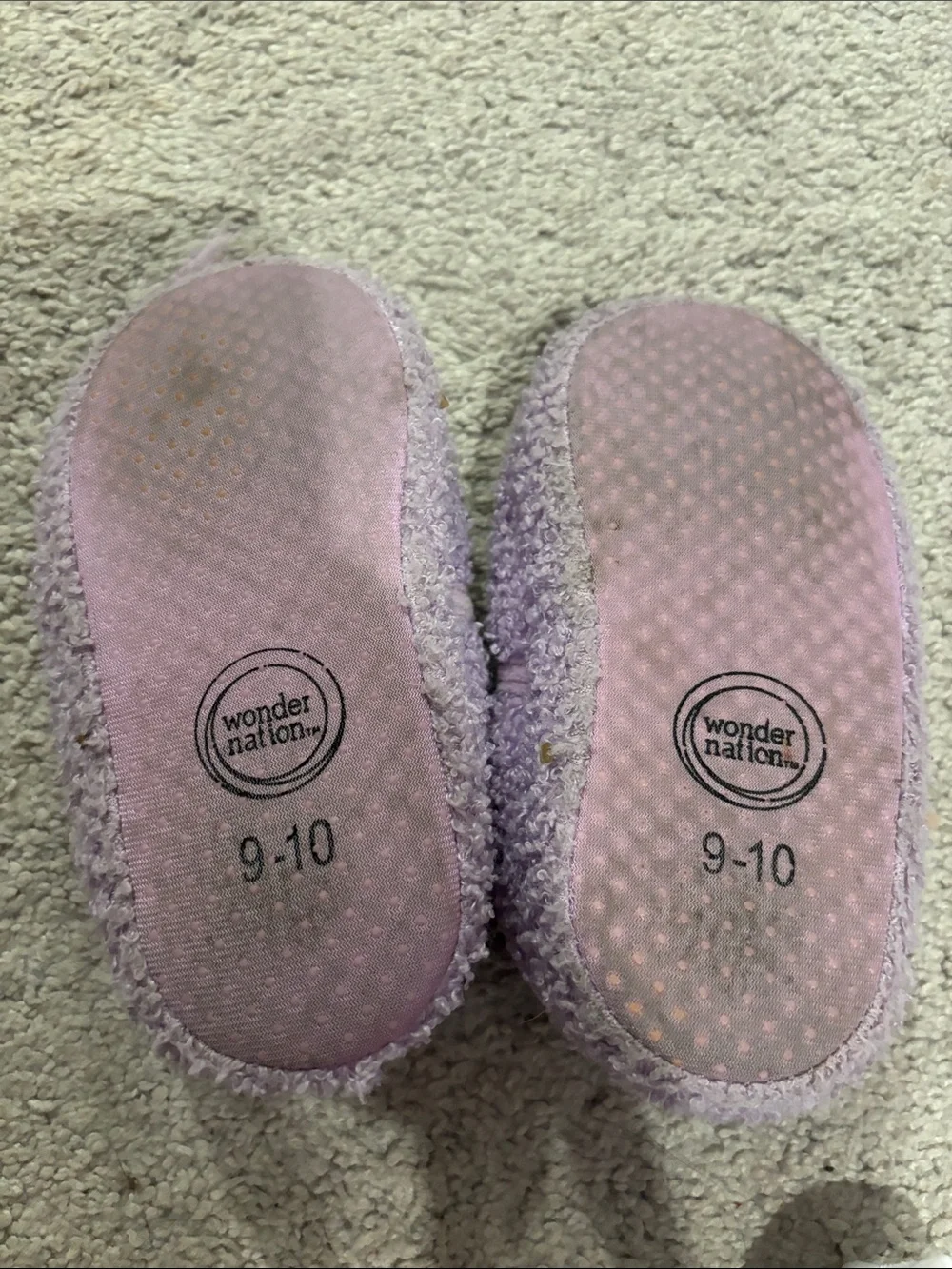 Lilac Plush Rainbow Slippers